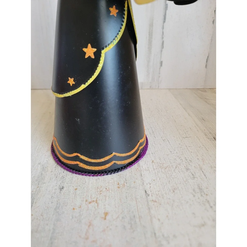 Party Lyte abracadabra witch metal tea light holder Halloween bat glitter star